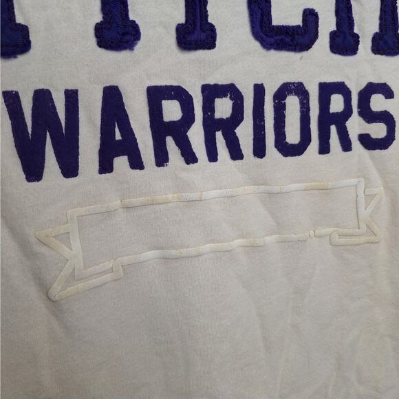 Abercrombie & Fitch Y2K Muscle T-shirt XL Warriors Embroidered College Varsity - Picture 7 of 8